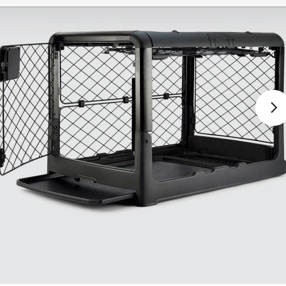 Award-winning, Diggs Revol Dog Crate with sunroof hatch, garage door, & more! 🐶